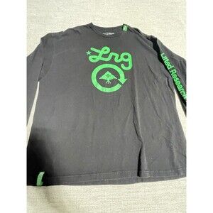 LRG Shirt Men’s 2XL Long Sleeve Black Graphic Print Crew Neck